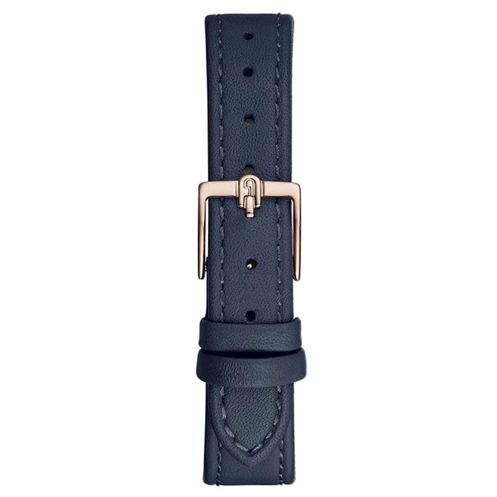 Discover the Furla Blue Leather Dress Watch, a masterpiece of artisanal luxury, blending exquisite craftsmanship with timeless elegance for the discerning individual.