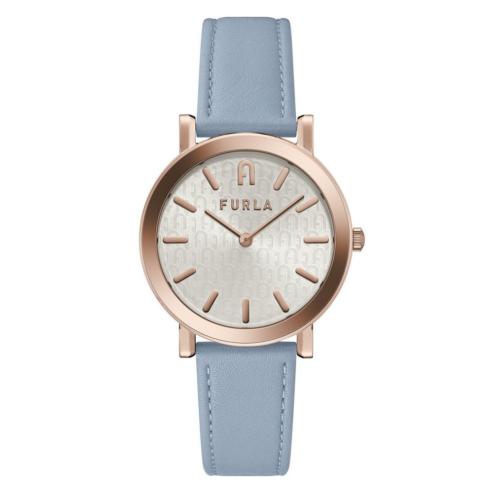 Discover the Furla Blue Leather Dress Watch, a timeless blend of elegance and craftsmanship, perfect for those who embody sophistication and style.
