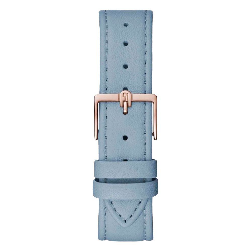Discover the Furla Blue Leather Dress Watch, a timeless fusion of pink stainless steel and blue leather, embodying luxury and elegance for the discerning individual.