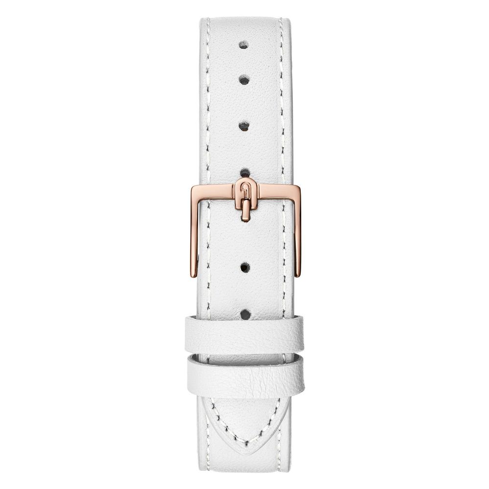Discover the Furla White Leather Dress Watch, a timeless masterpiece of elegance and sophistication, perfect for those who appreciate exquisite craftsmanship and luxury.