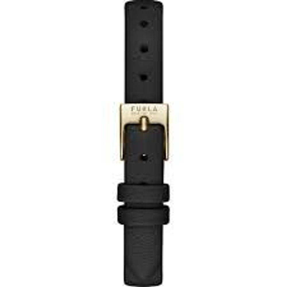 Furla Black Leather Dress Watch