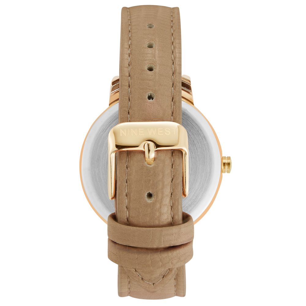 Nine West Brown Leather Dress Watch