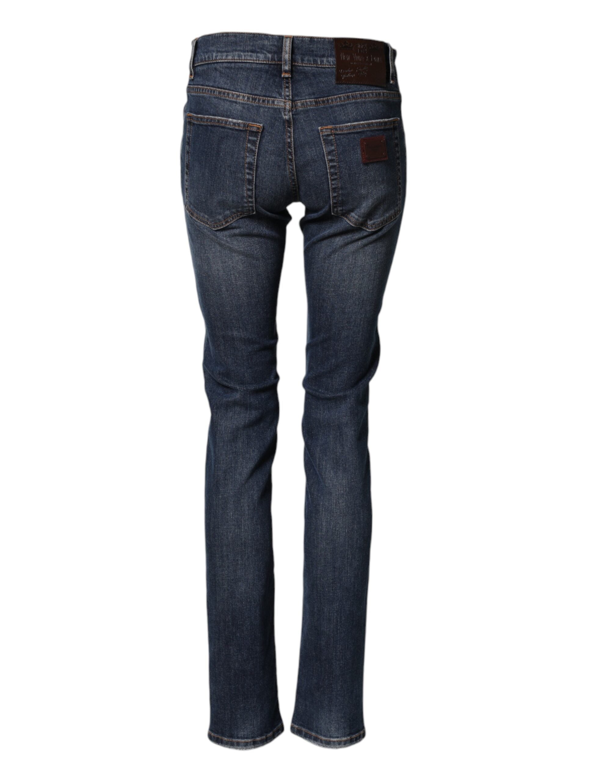 Dolce & Gabbana Blue Cotton Stretch Skinny Denim Jeans