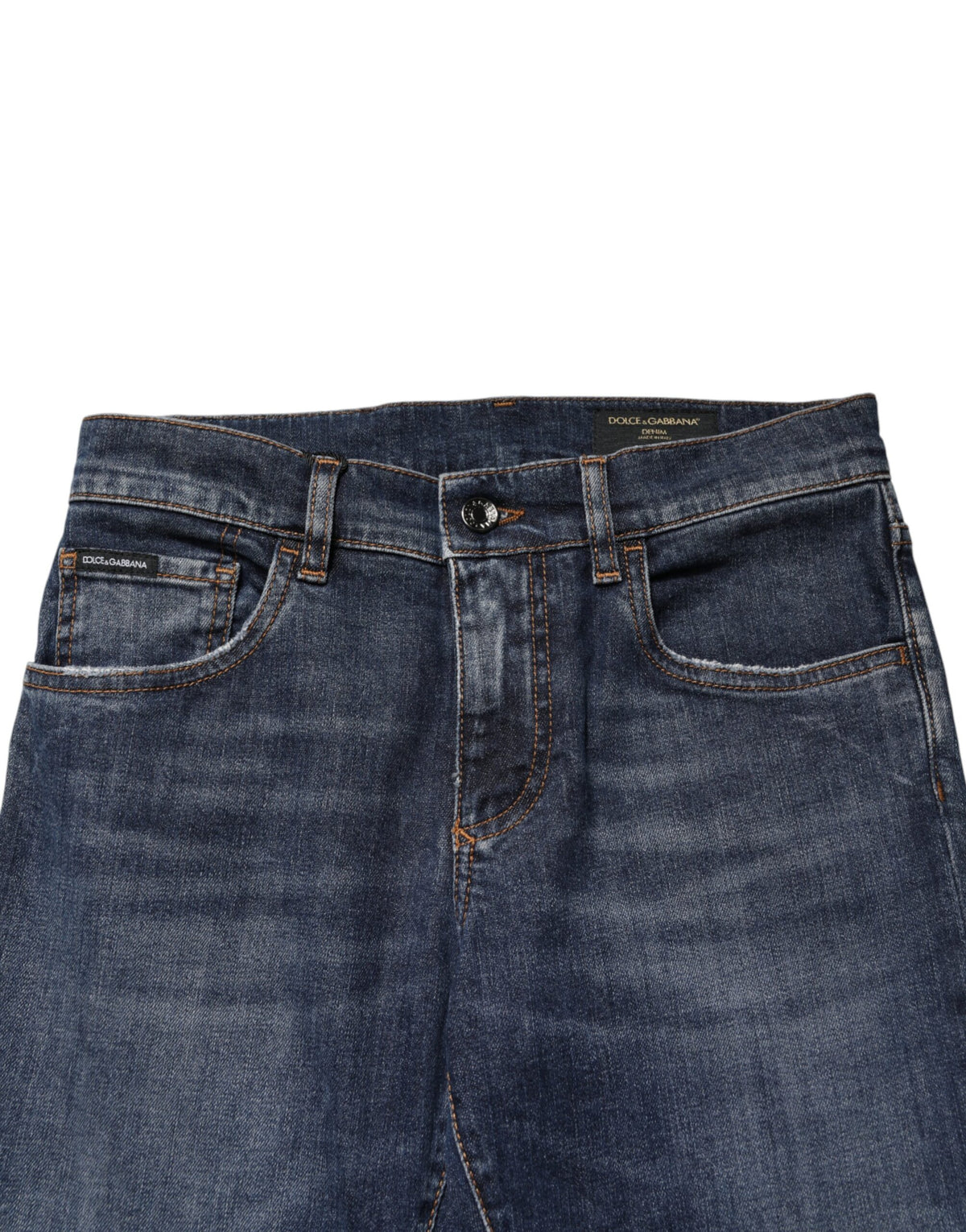 Dolce & Gabbana Blue Cotton Stretch Skinny Denim Jeans
