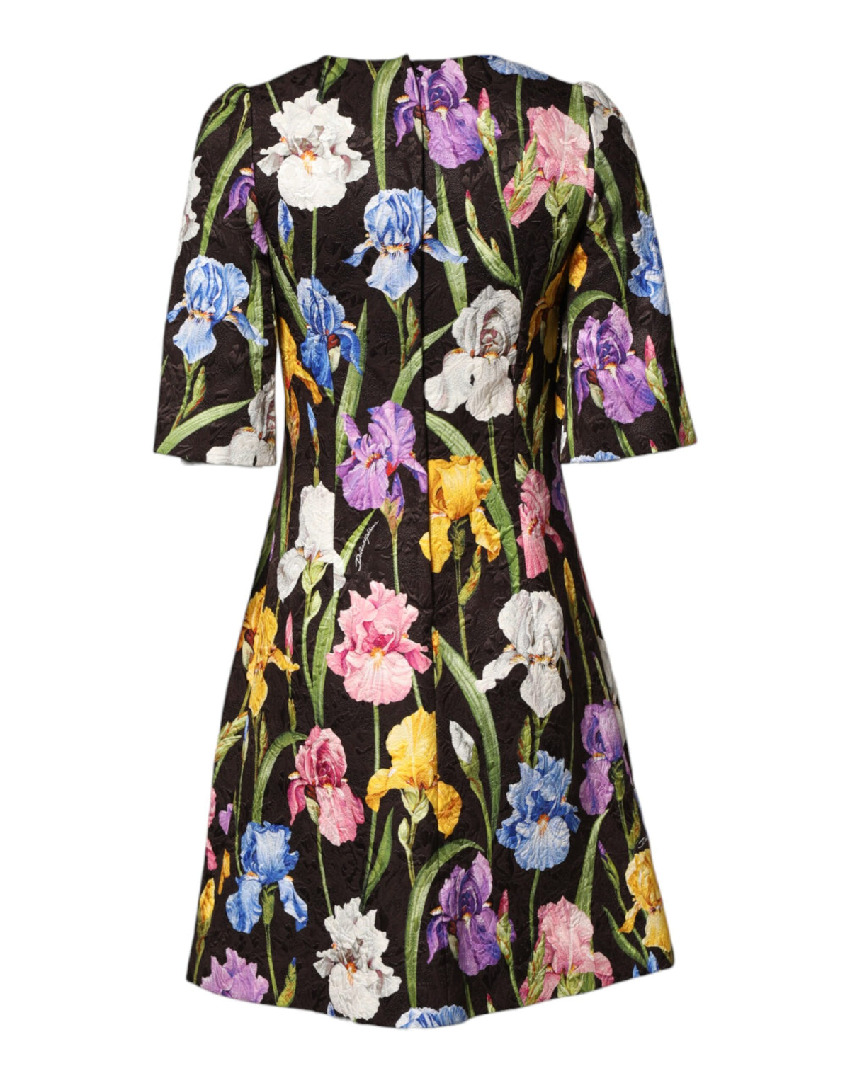 Indulge in the exquisite Dolce & Gabbana Black Floral Brocade A-line Mini Dress, where luxurious materials and Italian craftsmanship elevate your style to unparalleled sophistication.