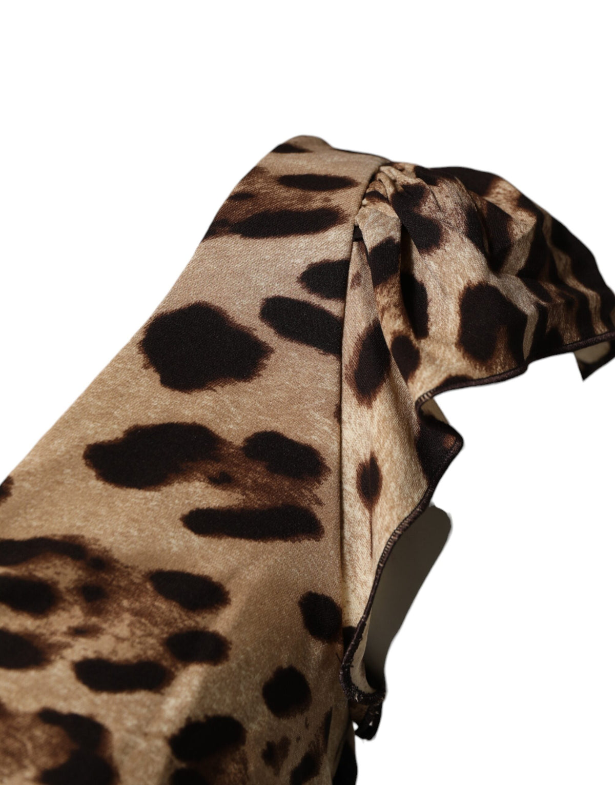 Indulge in the Dolce & Gabbana Brown Leopard Sleeveless Sheath Midi Dress, a masterpiece of silk and elastane that embodies timeless elegance and exquisite Italian craftsmanship.
