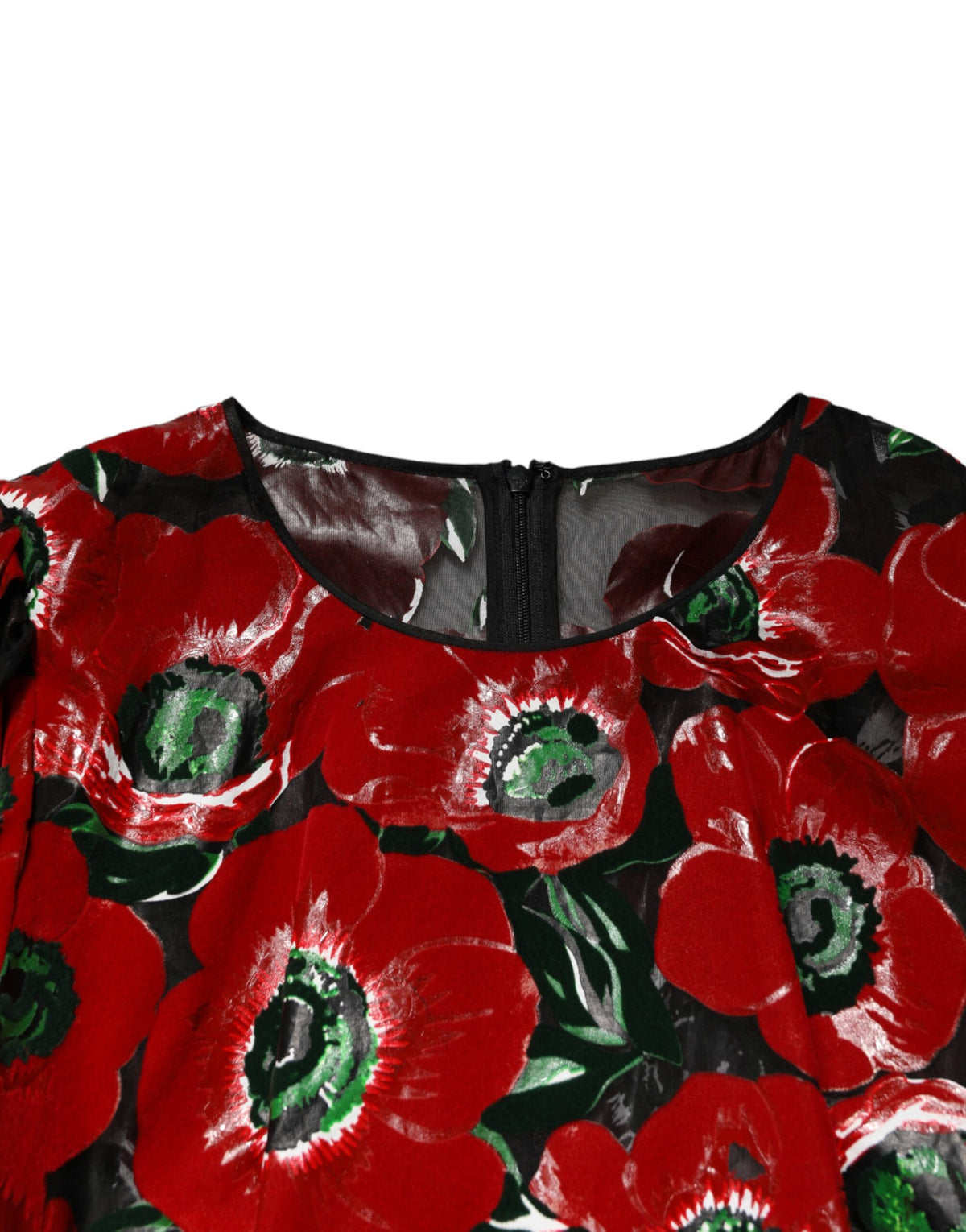 Experience the allure of the Dolce & Gabbana Red Floral Print Nylon A-line Midi Dress, a masterpiece of Italian craftsmanship that embodies timeless elegance and sophistication.