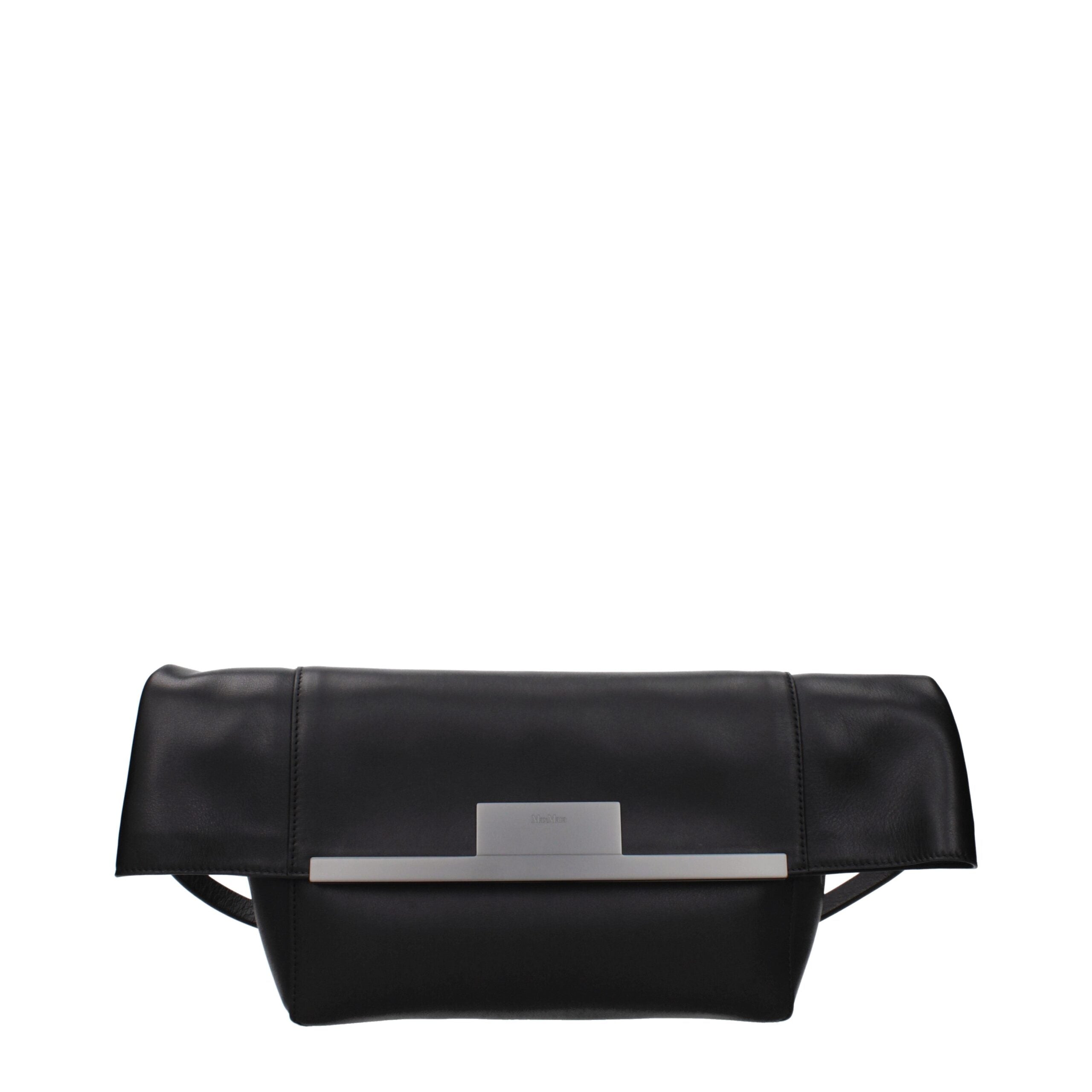Indulge in the Max Mara Black Leather Shoulder Bag, a timeless emblem of sophistication, expertly crafted for those who embody elegance and grace in every moment.