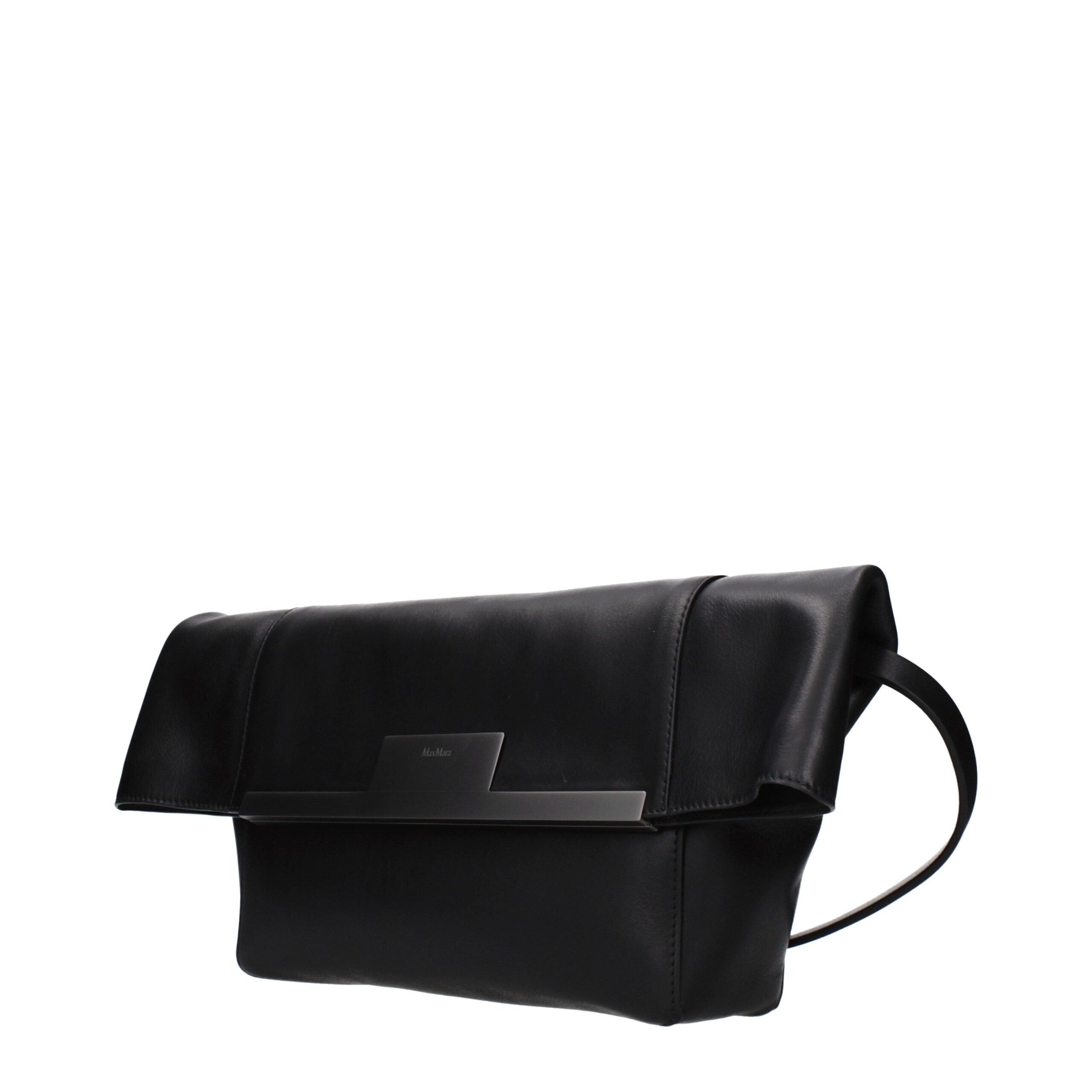 Discover the Max Mara Black Leather Shoulder Bag, a masterpiece of artisanal elegance crafted from premium leather, perfect for elevating your sophisticated style.