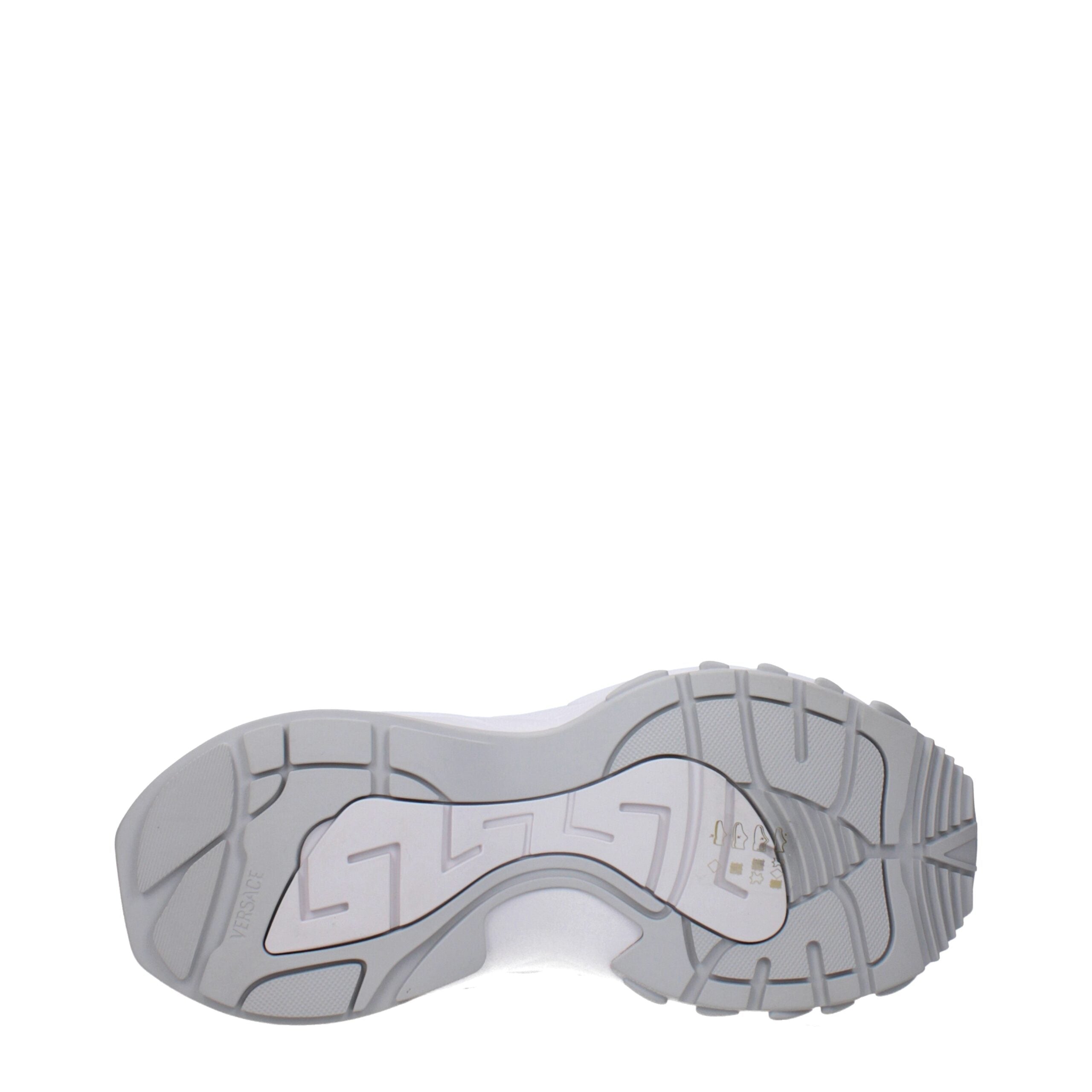 Versace White Fabric Chunky Sneakers