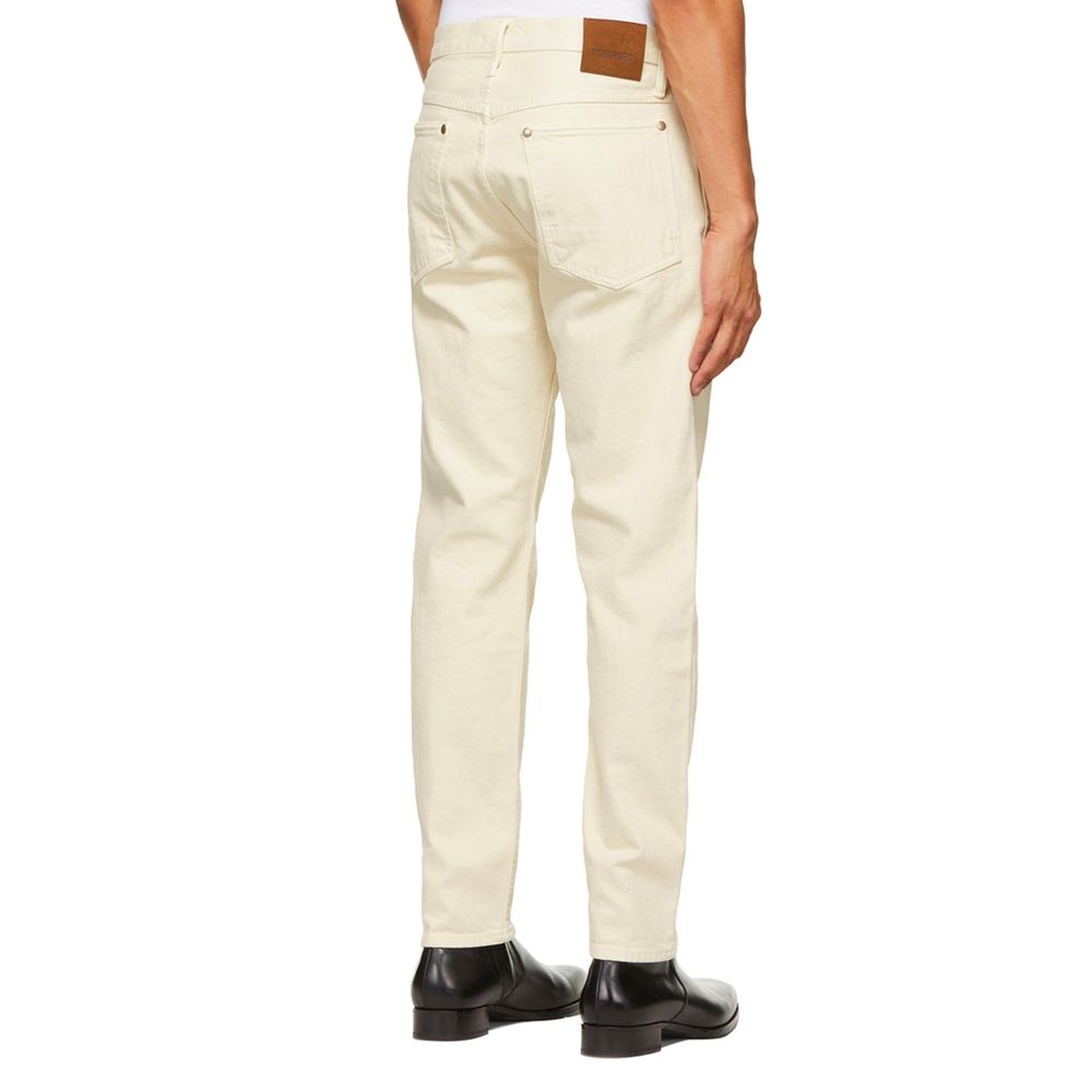 Tom Ford White Cotton Jeans Denim