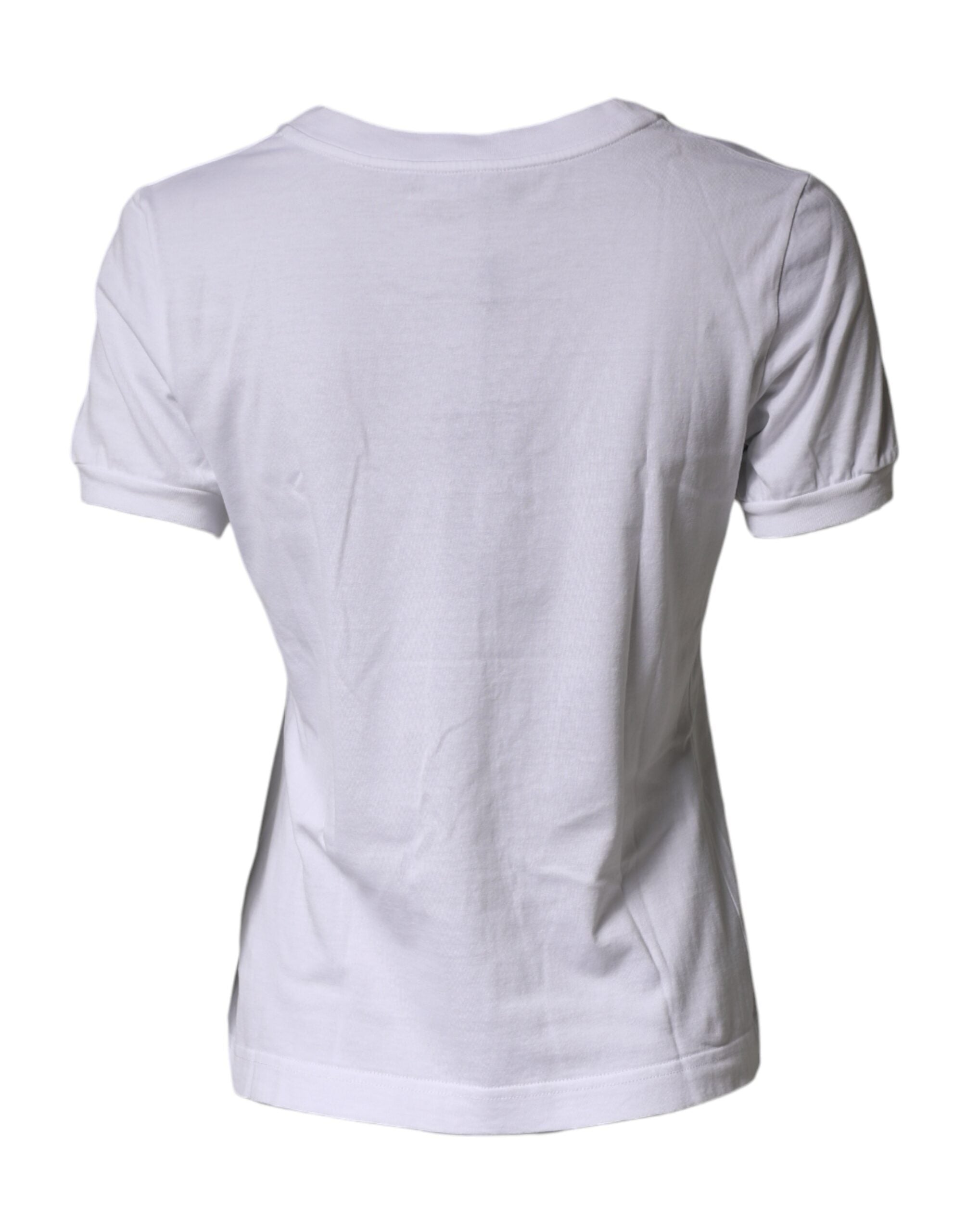 Dolce & Gabbana White DG Logo Crew Neck Short Sleeves T-shirt
