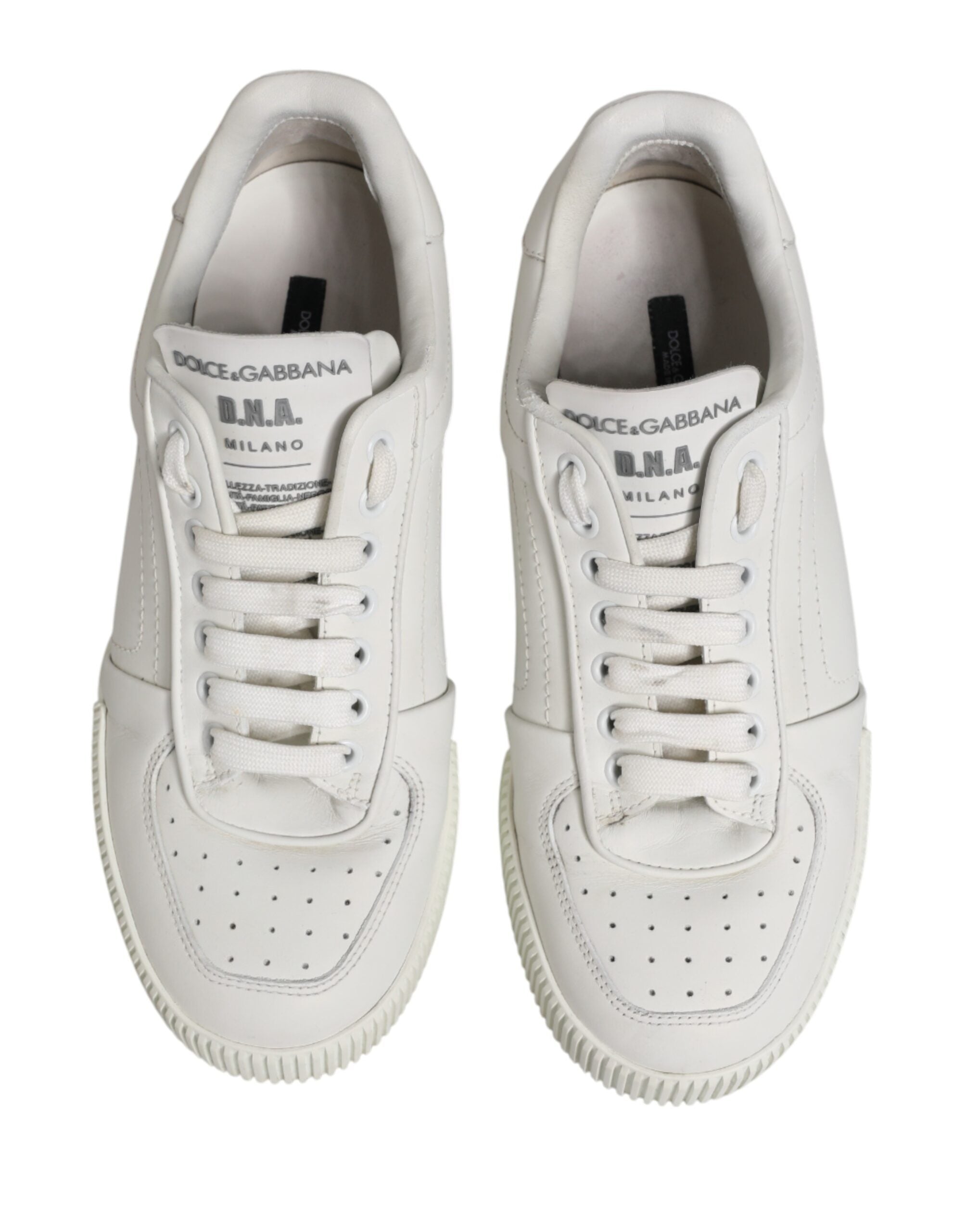 Dolce & Gabbana White MIAMI Calf Low Top Men Sneakers Shoes
