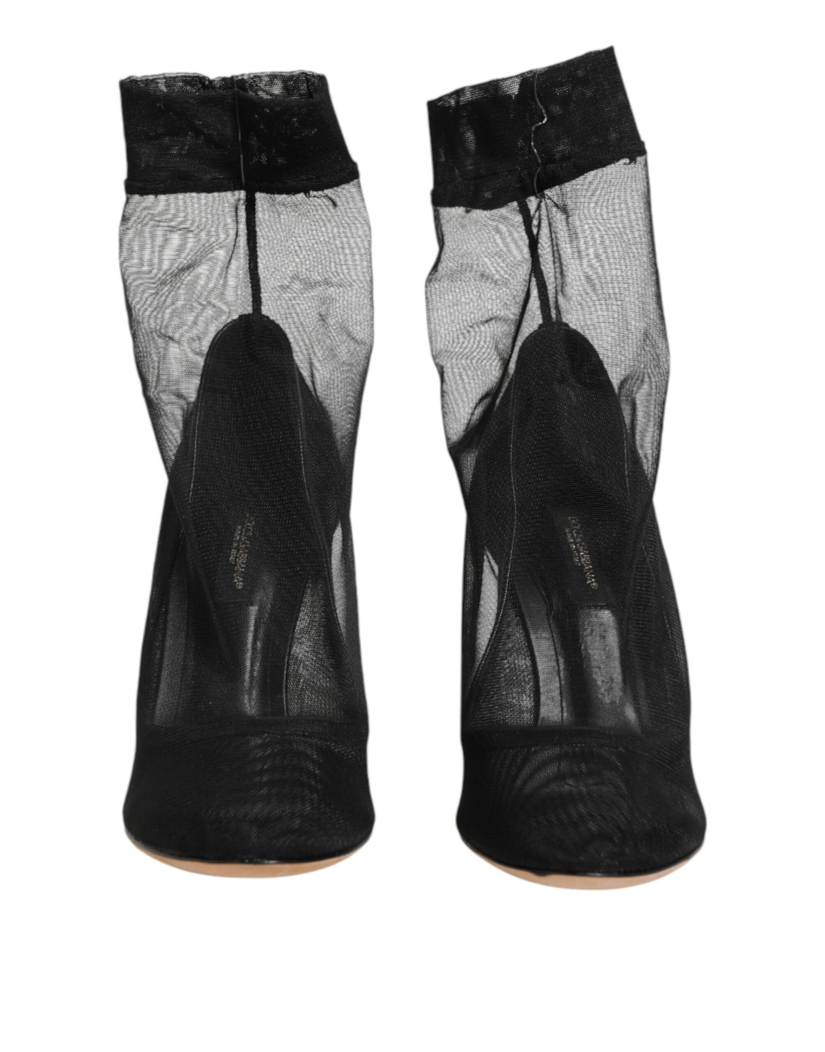 Experience the exquisite Dolce & Gabbana Black Nylon Stretch Mesh Sock Boots, where luxurious craftsmanship meets avant-garde design, elevating your style to new heights.