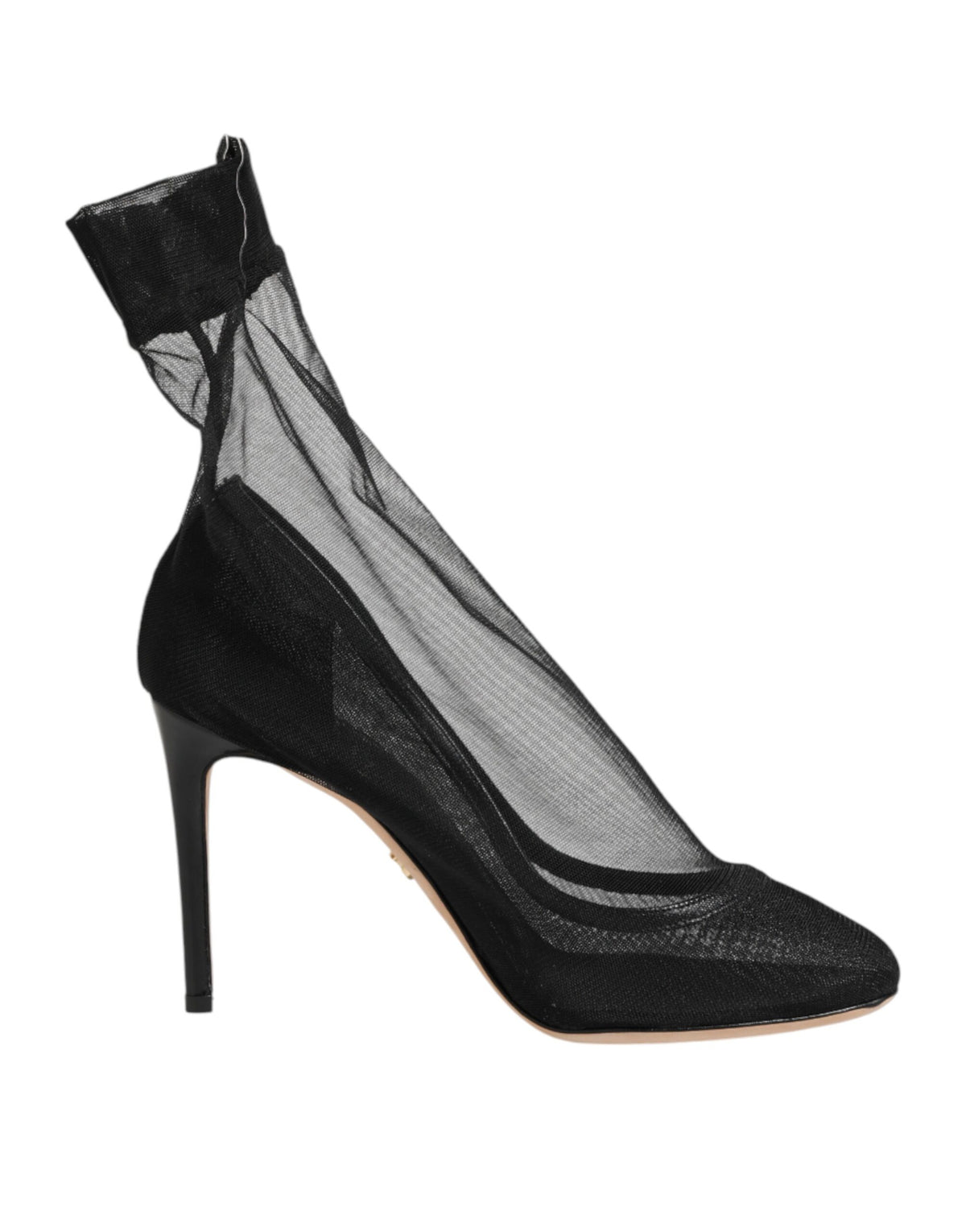 Indulge in the exquisite Dolce & Gabbana Black Nylon Stretch Mesh Sock Boots, where luxurious craftsmanship meets avant-garde design, elevating your every moment with timeless elegance.