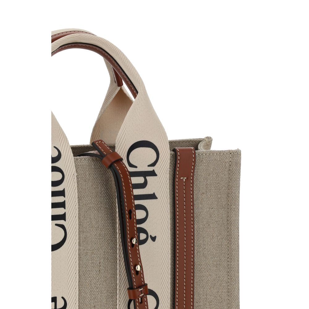 Chloé Brown Canvas Handbag