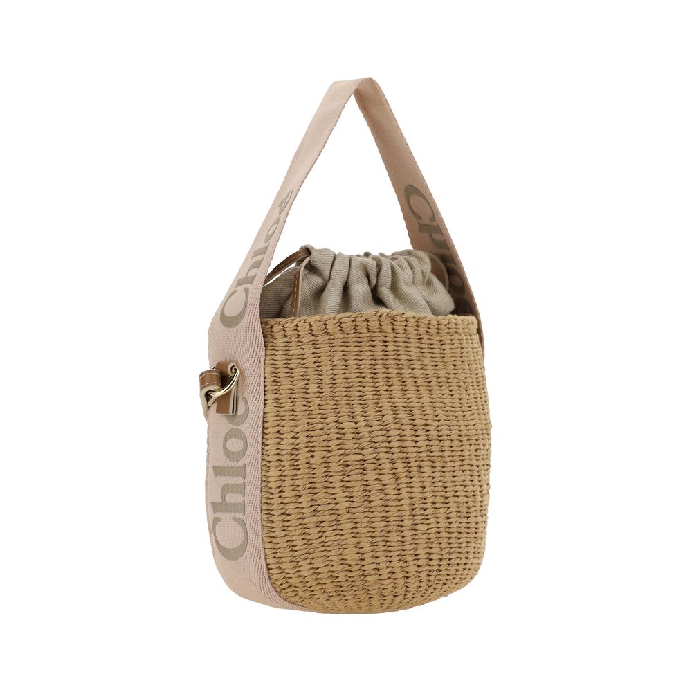 Chloé Beige Raffia Backet Bag
