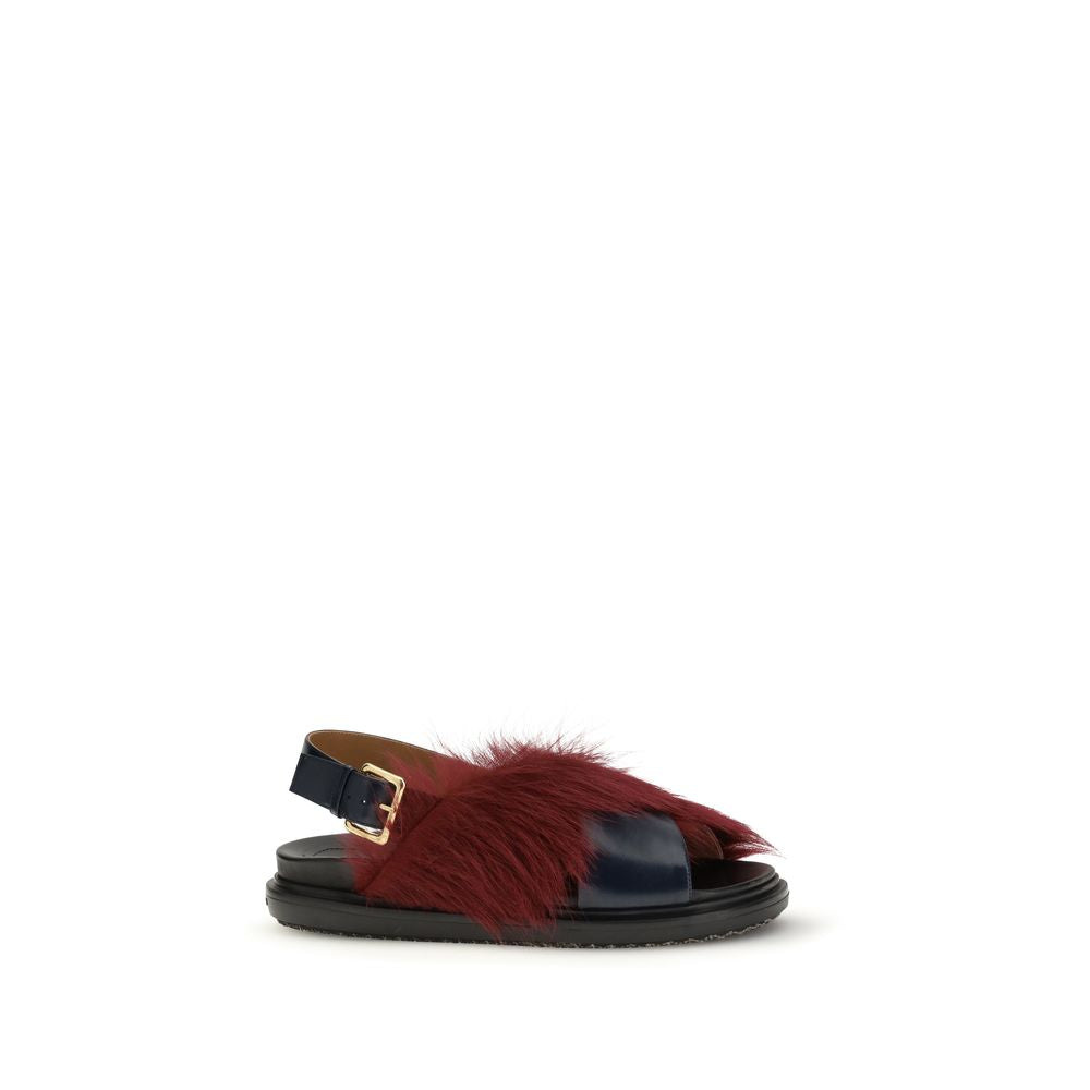 Indulge in the Marni Multicolor Calf Leather Bos Taurus Flat Sandals, where exquisite craftsmanship meets luxurious comfort, perfect for the discerning individual.
