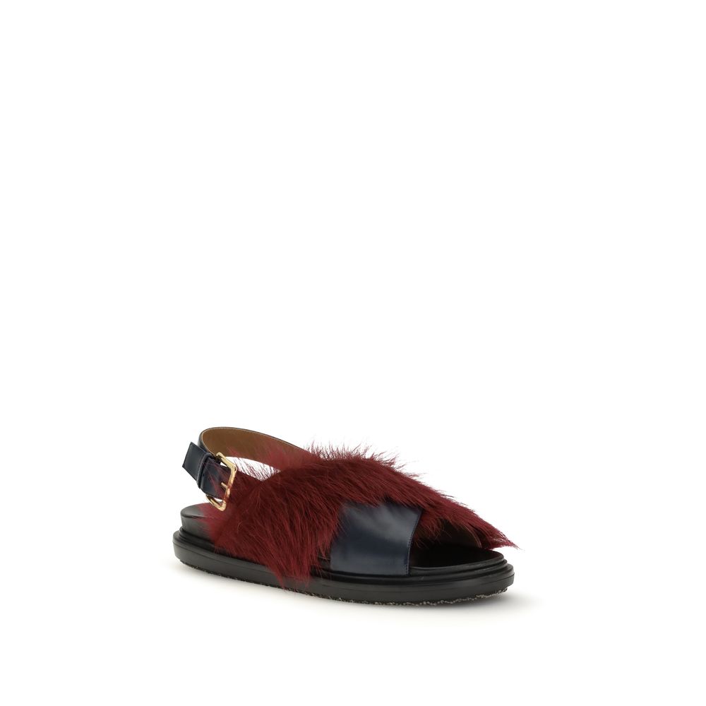 Discover the Marni Multicolor Calf Leather Bos Taurus Flat Sandals, where exquisite craftsmanship meets luxurious comfort, perfect for the discerning individual.
