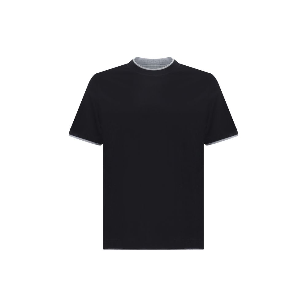 Brunello Cucinelli Black Cotton T-Shirt - Effortless Luxury Style