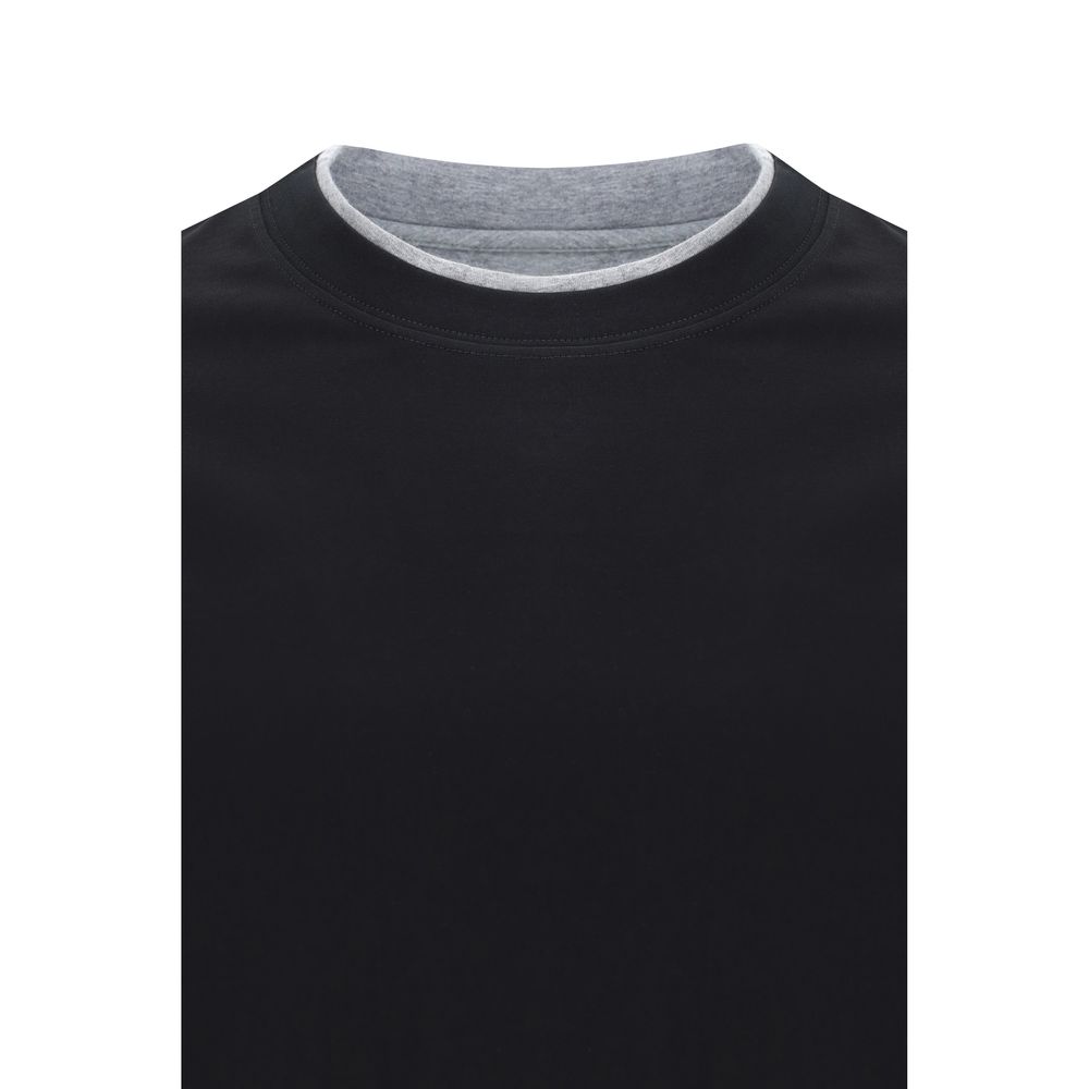 Brunello Cucinelli Black Cotton T-Shirt - Effortless Luxury Style