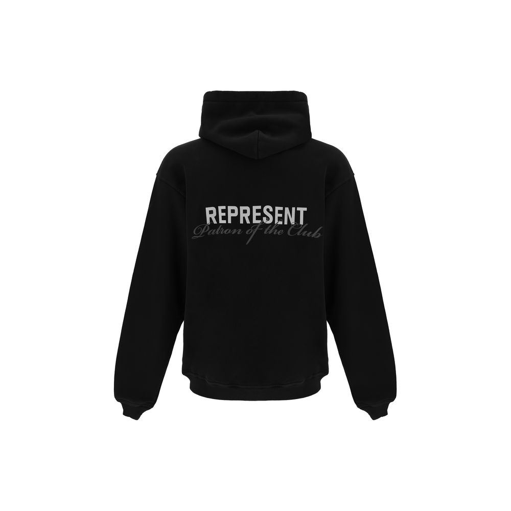 Indulge in the Represent Black Cotton Sweatshirt, a luxurious blend of artisanal craftsmanship and modern elegance, perfect for the discerning individual.
