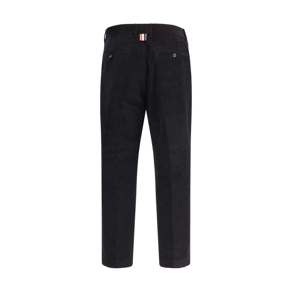 Thom Browne Black Cotton Chino Pants - Timeless Luxury Redefined