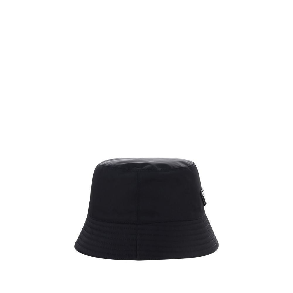 Prada Black Polyamide Bucket Hat – Timeless Luxury Accessory
