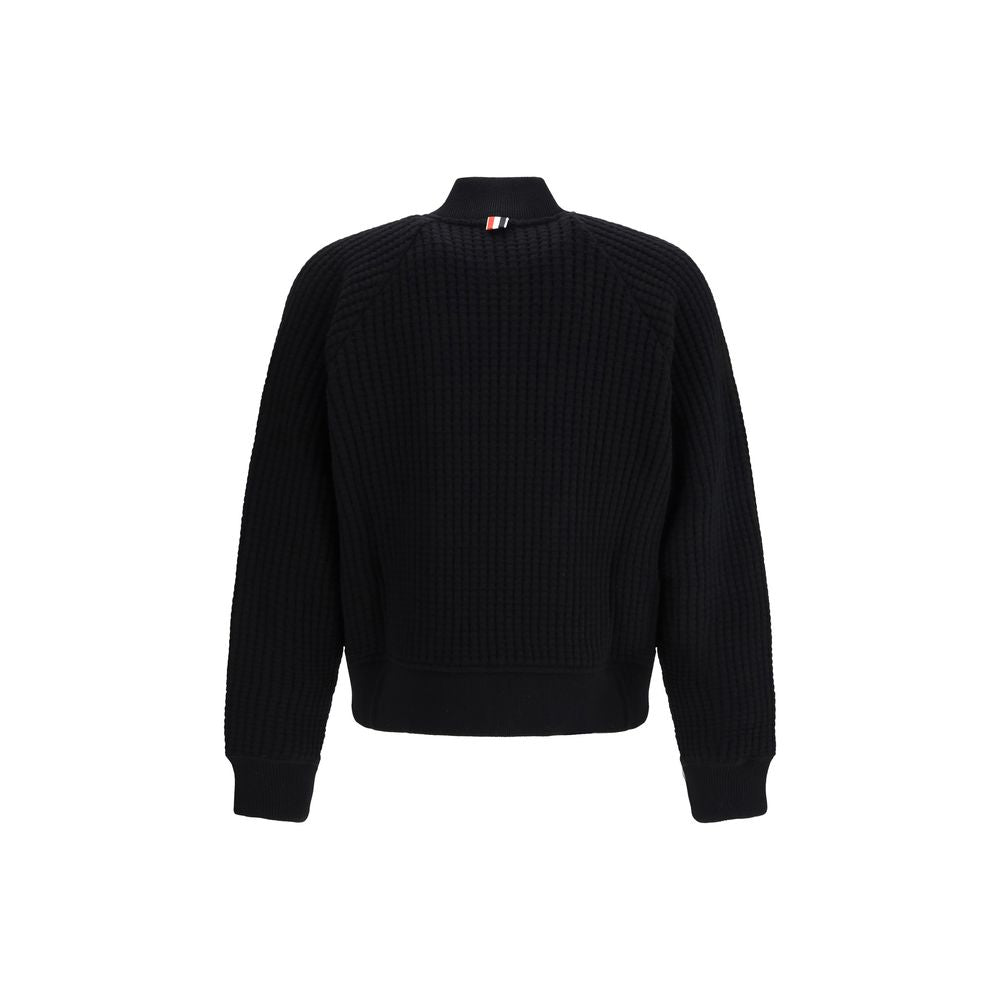 Thom Browne Black Wool Bomber – Timeless Luxury Outerwear
