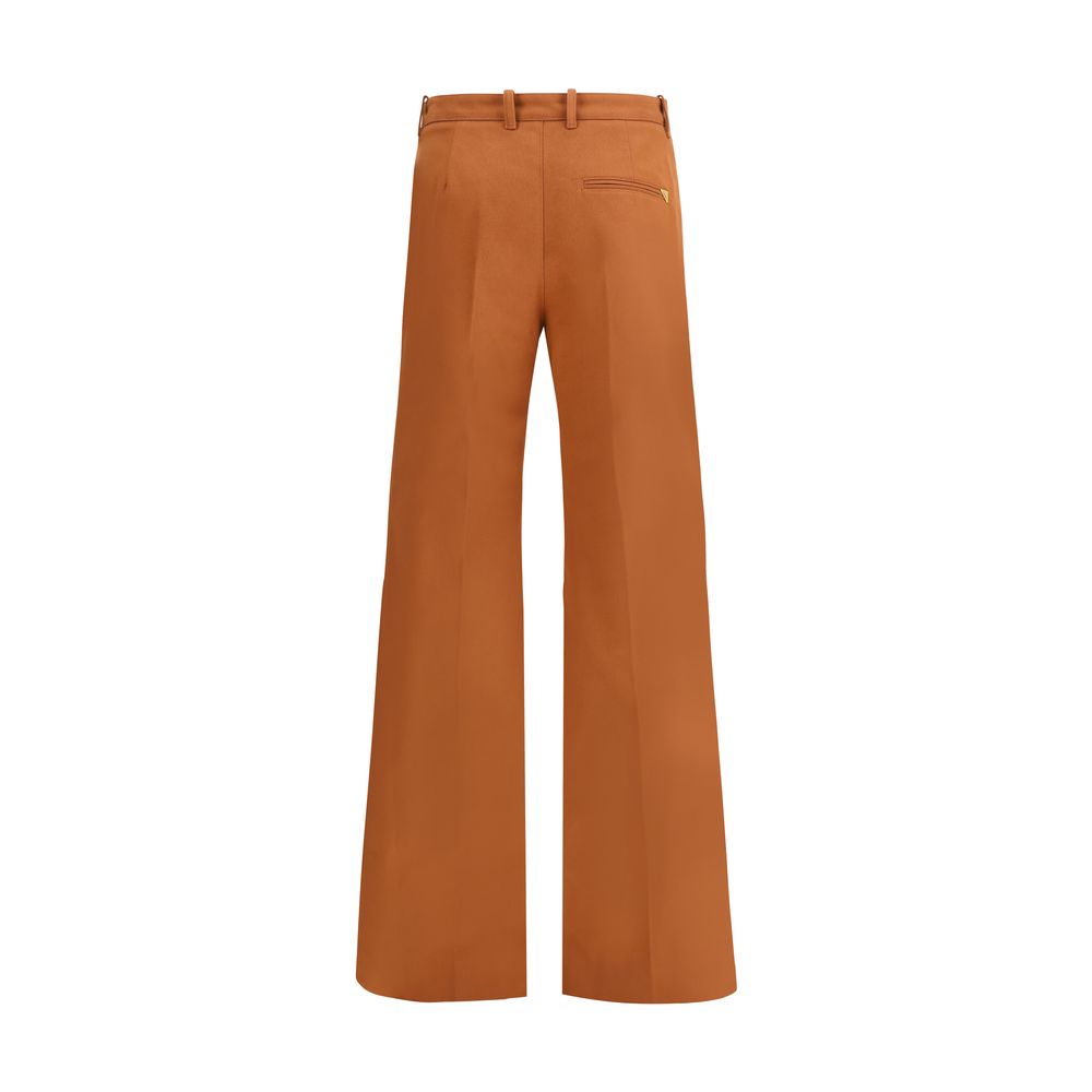 Chloé Brown Cotton Flared Pants - Timeless Luxury for Every Occasion