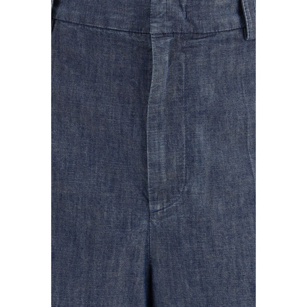 Jil Sander Blue Cotton Bermuda Shorts - Timeless Luxury Elegance