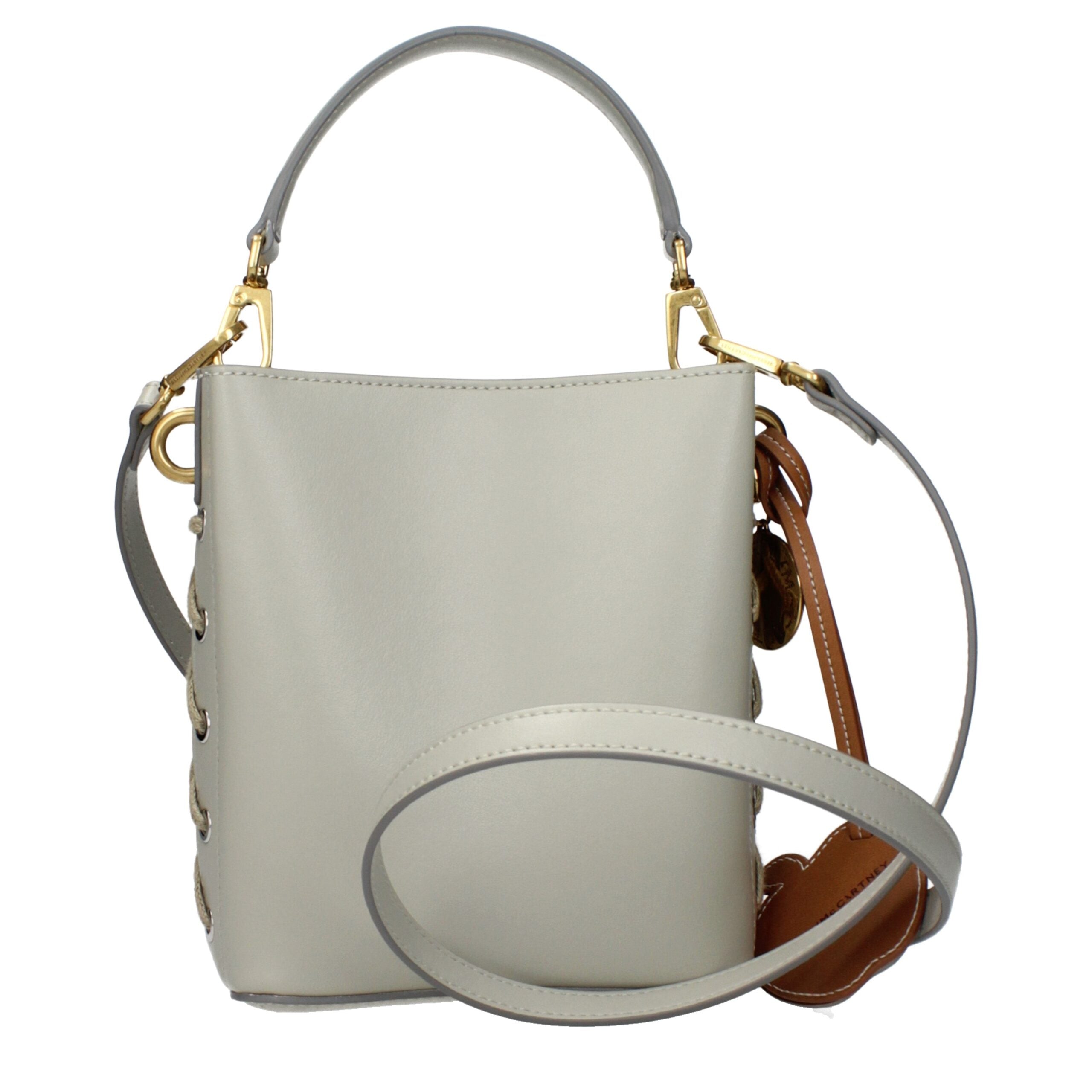 Experience the allure of the Stella McCartney Gray Leather Handbag, a masterpiece of eco leather that embodies sustainable luxury and timeless elegance for the discerning individual.
