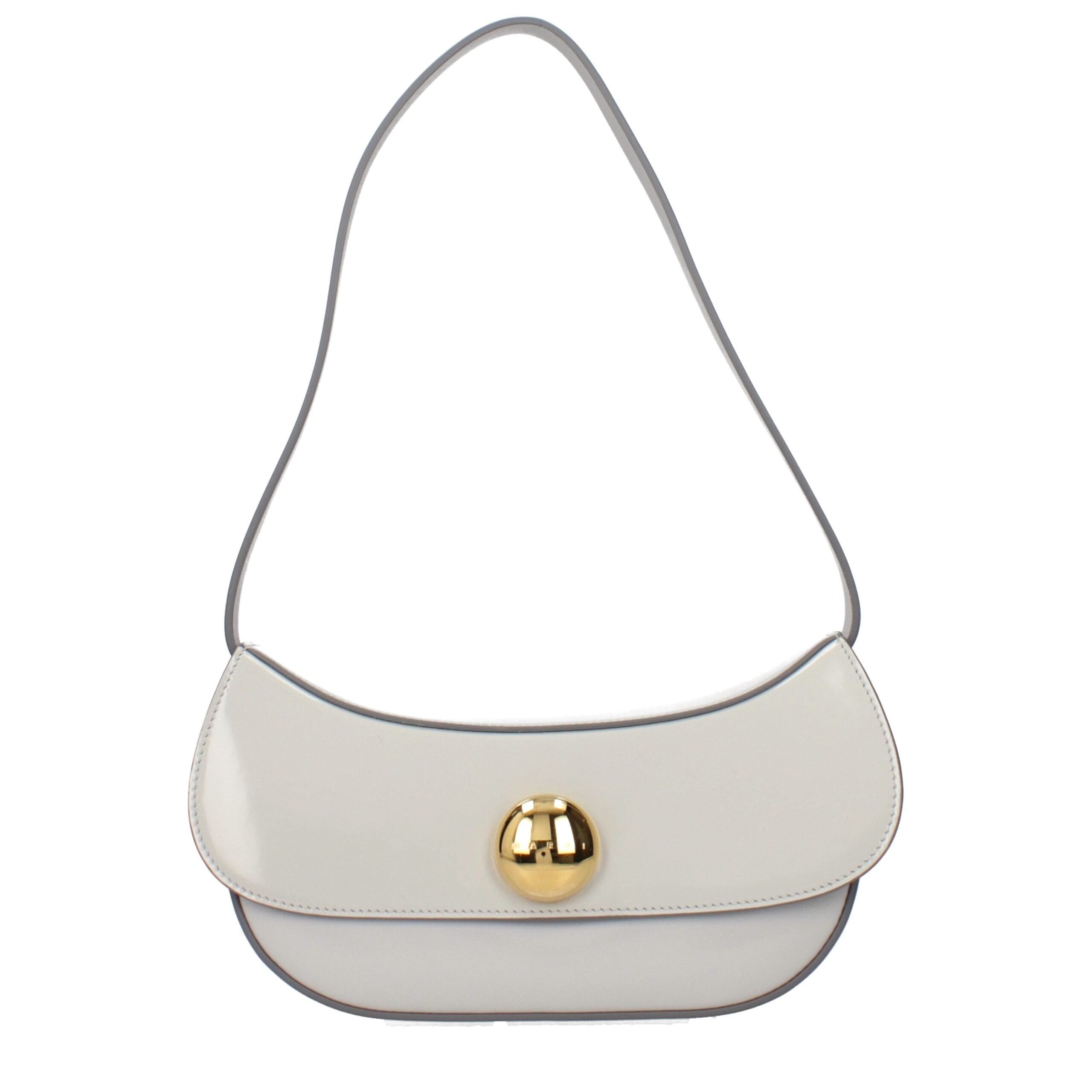 Indulge in the Marni Gray Leather Shoulder Bag, a timeless masterpiece of exquisite craftsmanship, embodying luxury and elegance for the discerning individual.