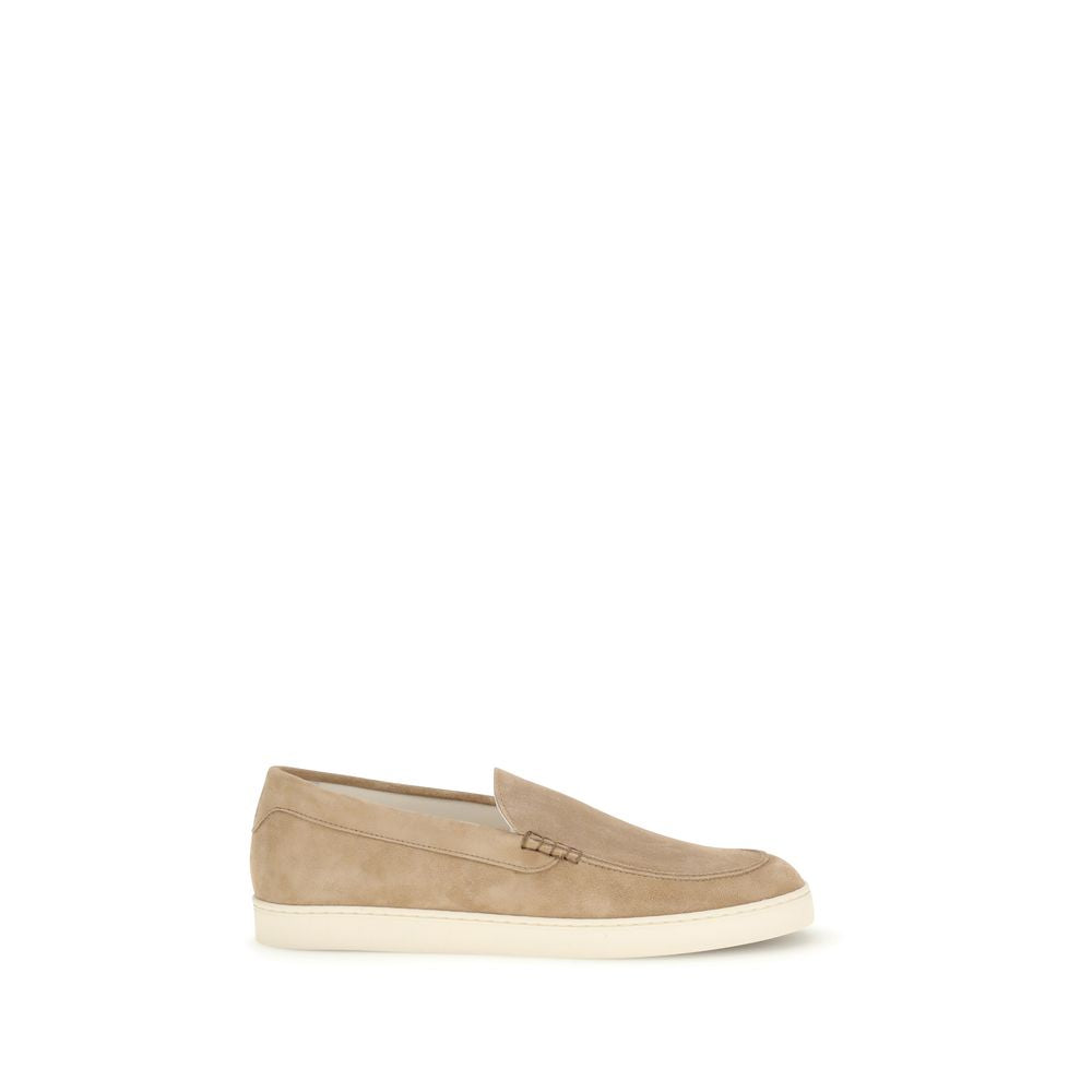 Brunello Cucinelli Beige Rubber Slip-On Loafers – Artisanal Elegance