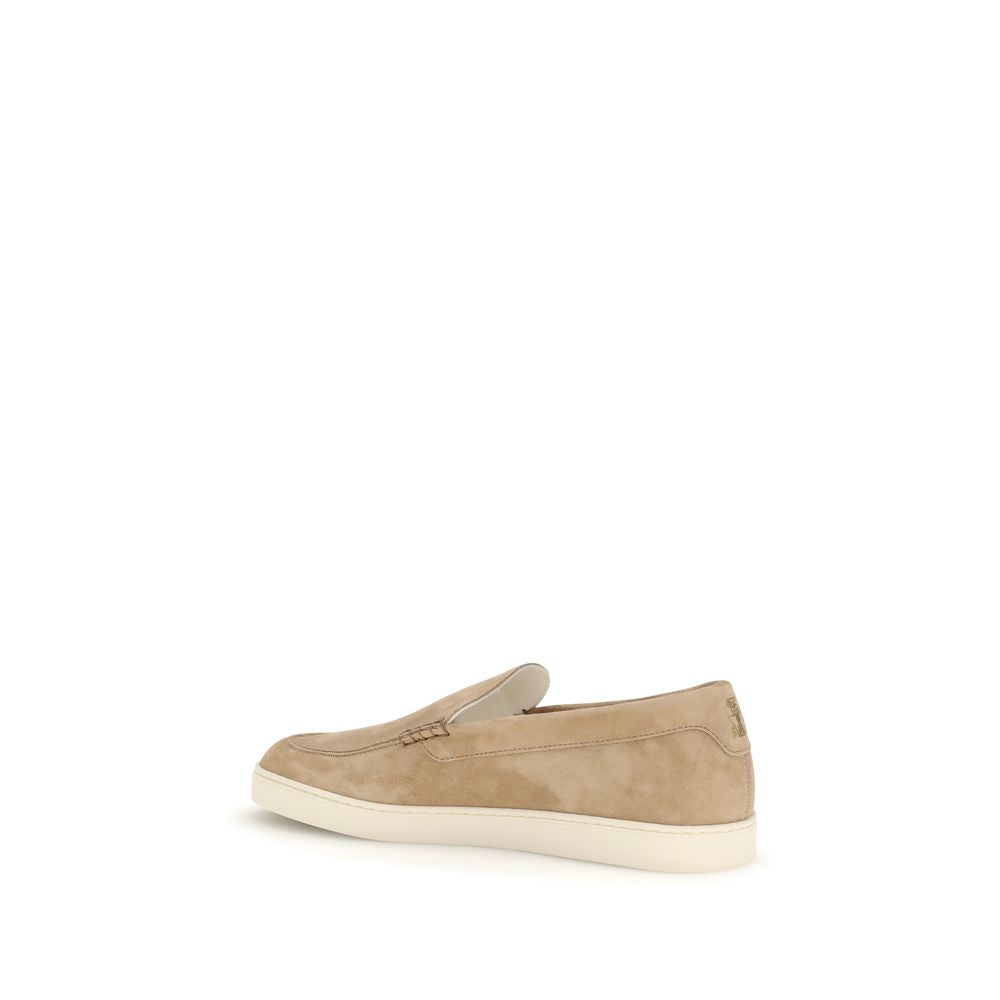 Brunello Cucinelli Beige Rubber Slip-On Loafers – Artisanal Elegance