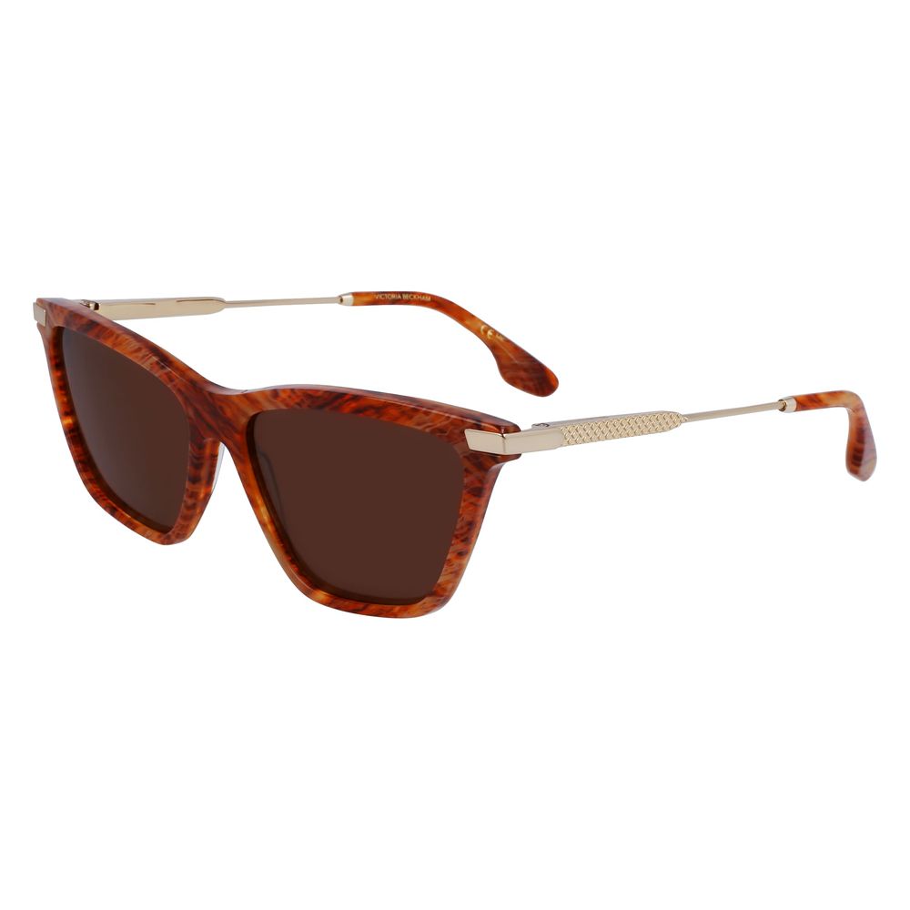 Indulge in the elegance of Victoria Beckham Brown Acetate Sunglasses, where premium craftsmanship meets timeless luxury for the discerning individual.