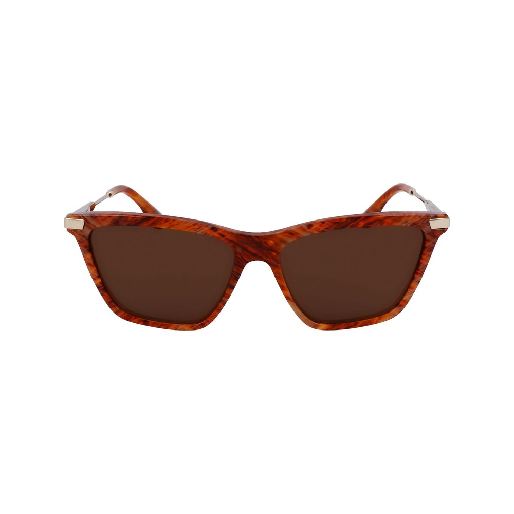 Indulge in the opulence of Victoria Beckham Brown Acetate Sunglasses, crafted from premium materials for unparalleled elegance and UV protection, perfect for the discerning individual.