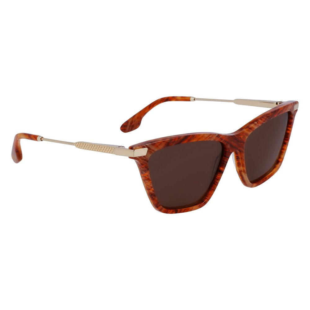 Experience the epitome of sophistication with Victoria Beckham Brown Acetate Sunglasses, crafted from premium acetate for timeless elegance and unparalleled UV protection.
