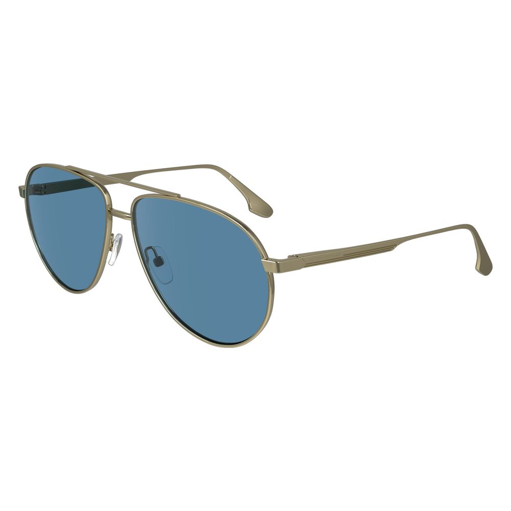 Elevate your style with Victoria Beckham Gold Metal Sunglasses, a luxurious statement piece that embodies exquisite craftsmanship and modern elegance for the discerning individual.