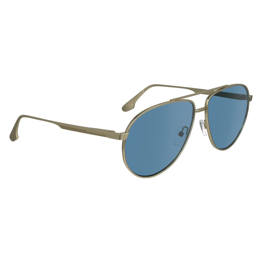 Elevate your style with Victoria Beckham Gold Metal Sunglasses, a luxurious statement piece that embodies exquisite craftsmanship and modern elegance for the discerning individual.