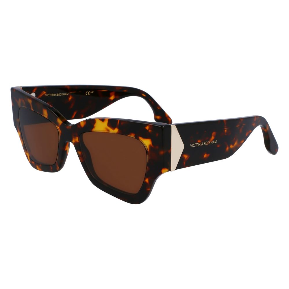 Elevate your style with Victoria Beckham Brown Acetate Sunglasses, where exquisite craftsmanship meets timeless elegance, perfect for the discerning individual.