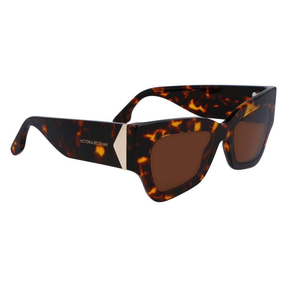 Elevate your style with Victoria Beckham Brown Acetate Sunglasses, where exquisite craftsmanship meets timeless elegance, perfect for the discerning individual.