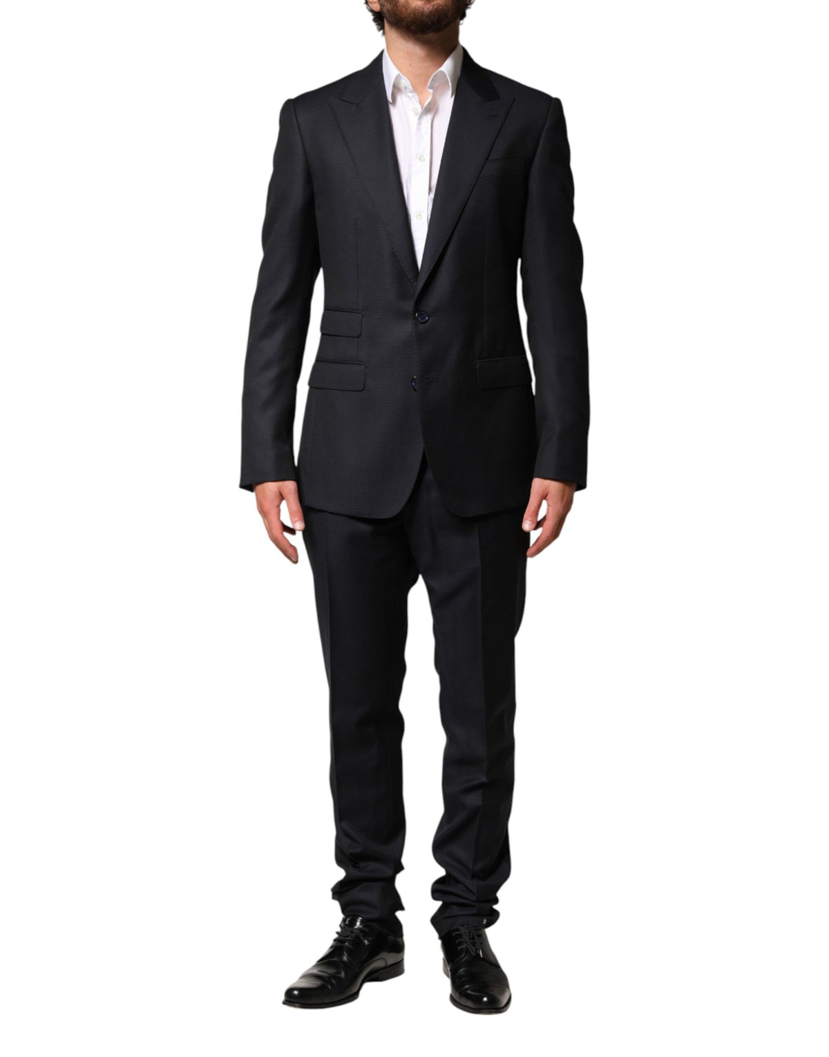 Dolce & Gabbana Black Wool Suit - Timeless Elegance Redefined