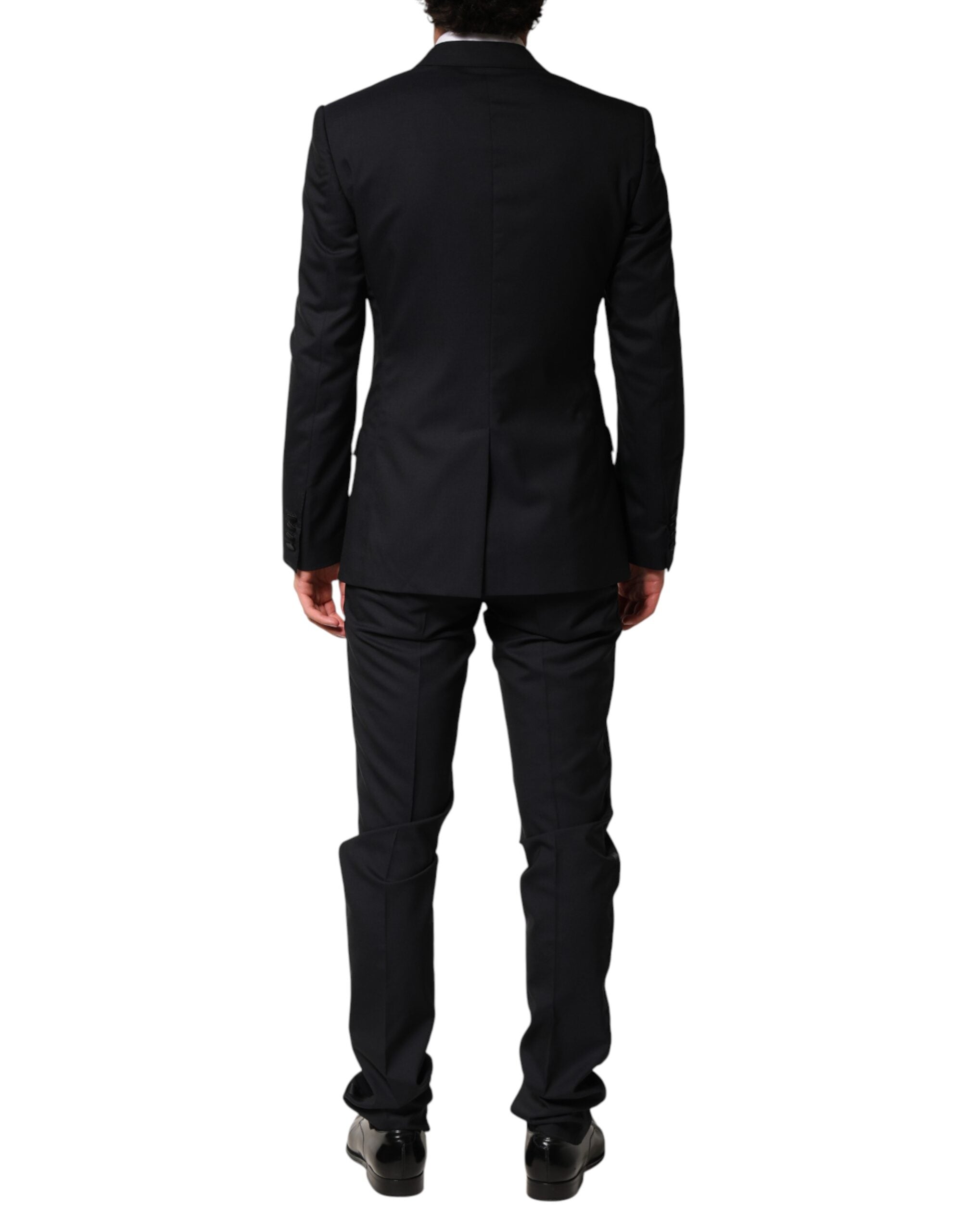 Dolce & Gabbana Black Wool Single Breasted 3 Piece Men Suit