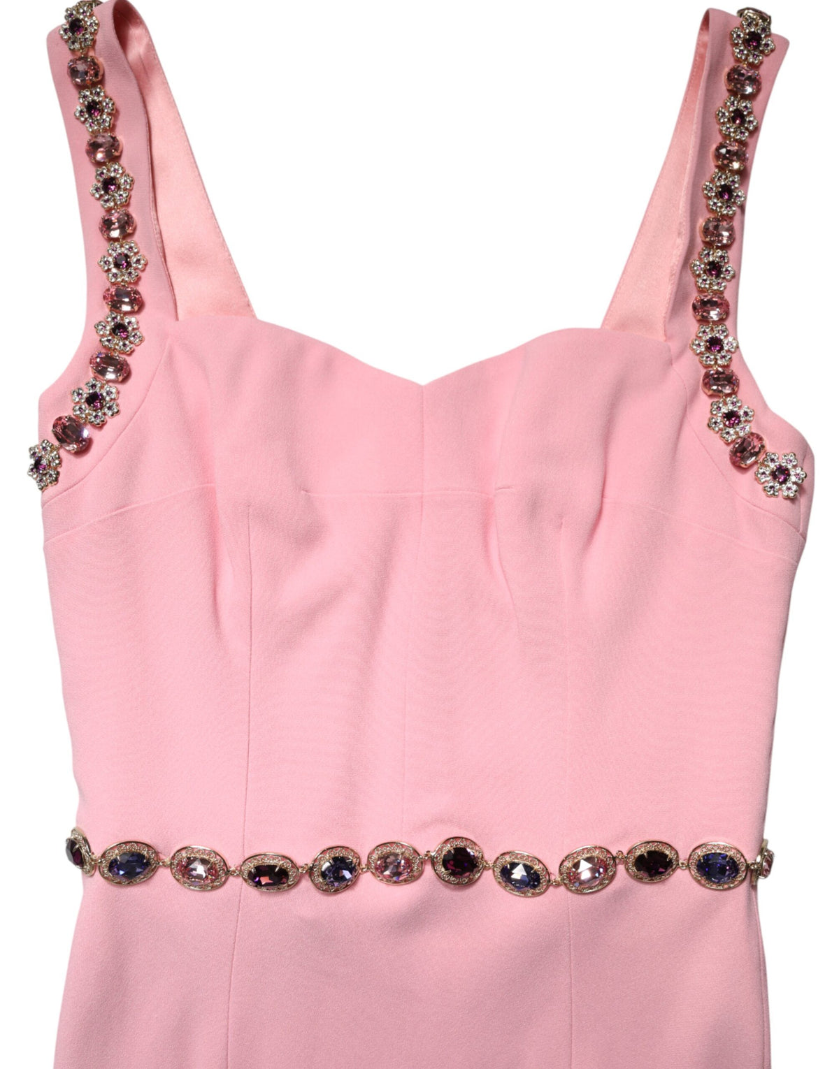 Experience the allure of the Dolce & Gabbana Pink Crystal Sheath Mermaid Long Gown, a masterpiece of Italian craftsmanship designed for those who embody elegance and sophistication.