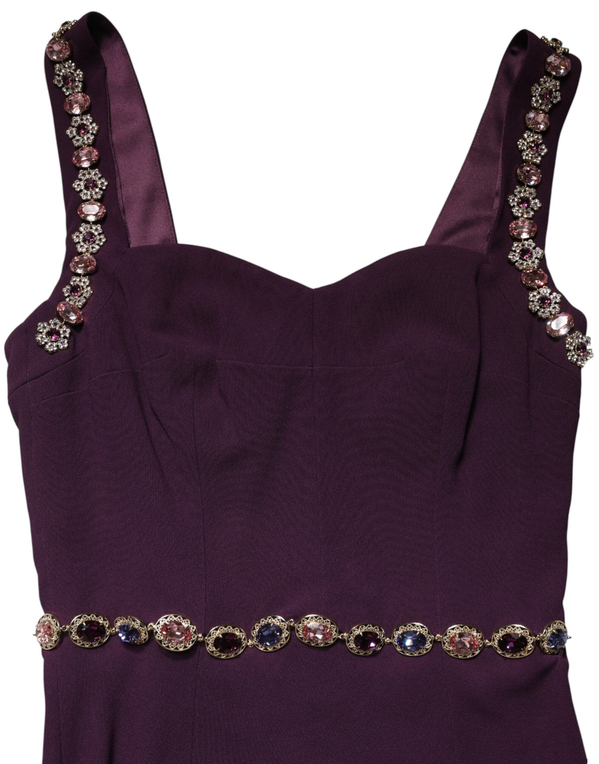Dolce & Gabbana Violet Embellished Mermaid Gown - Italian Luxury