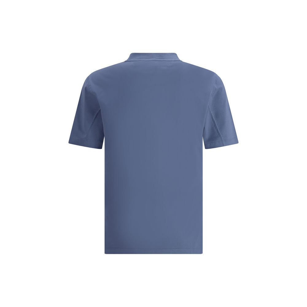 Brunello Cucinelli Blue Cotton T-Shirt | Designer Luxury Essential
