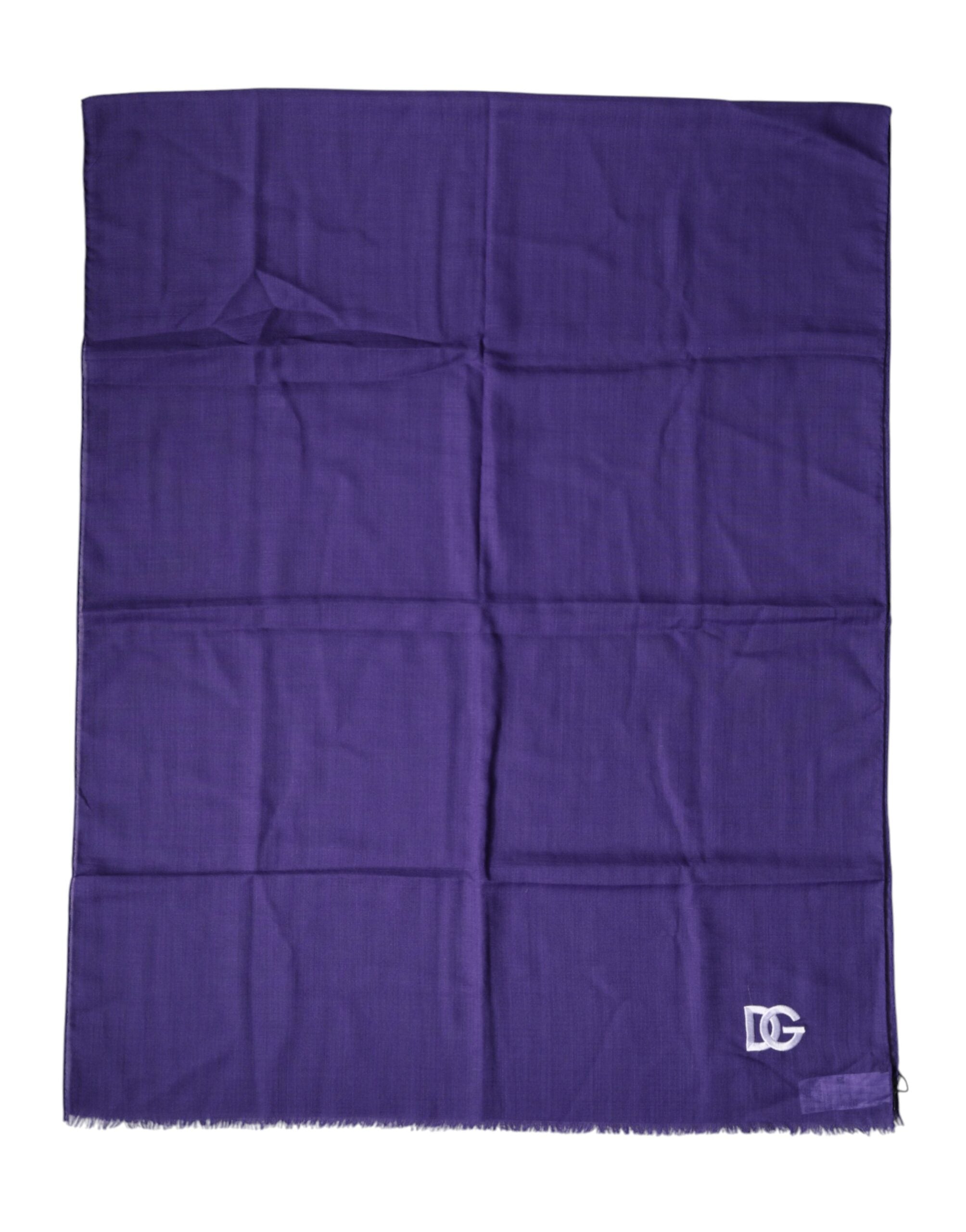 Dolce & Gabbana Purple Lace Stole - Luxurious Cotton Blend Accessory