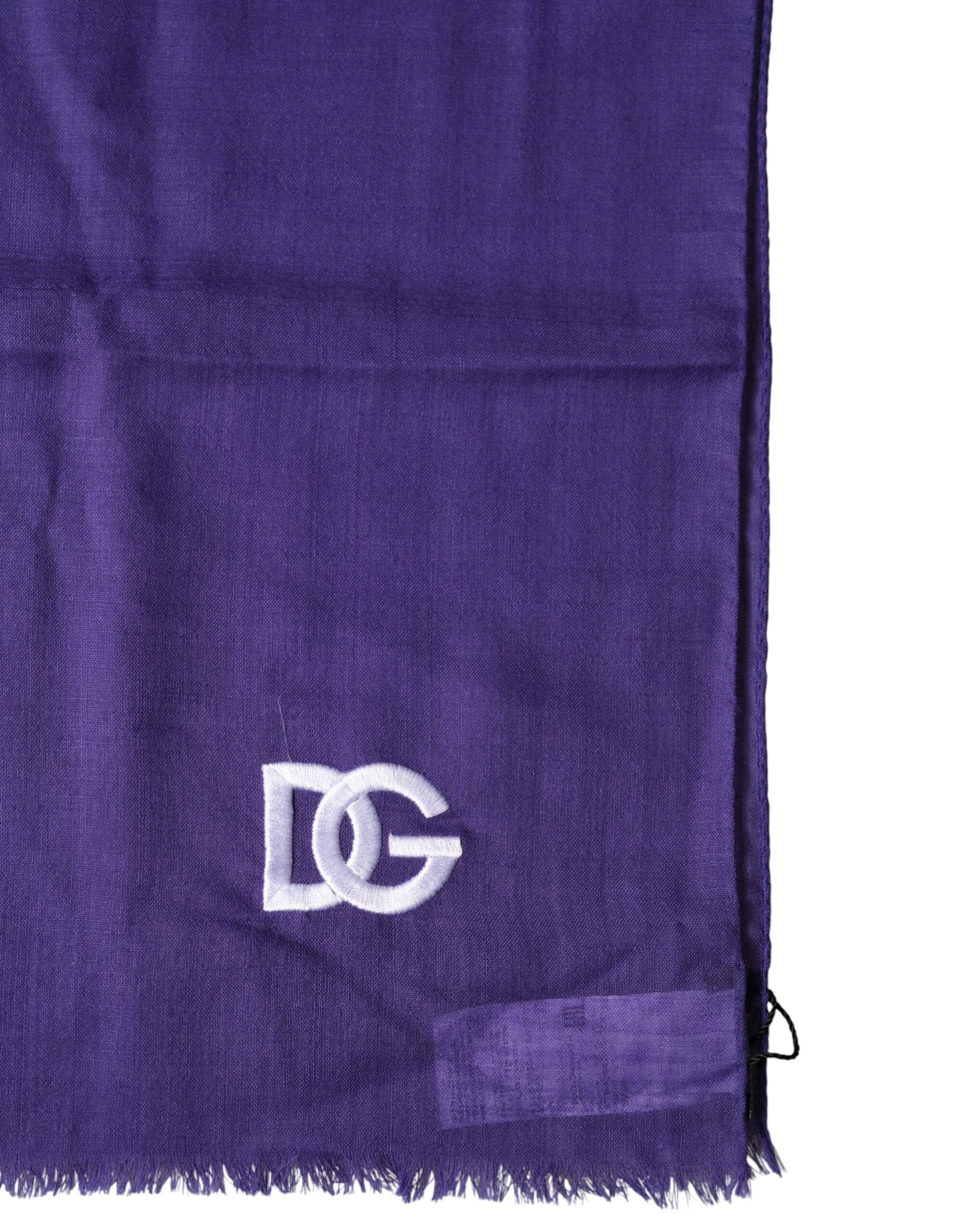 Dolce & Gabbana Purple Lace Stole - Luxurious Cotton Wrap