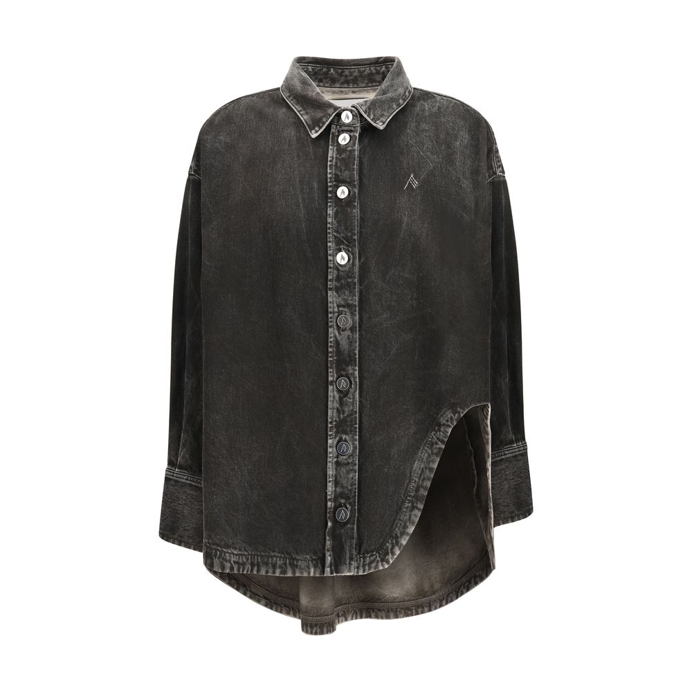 The Attico Black Denim Shirt - Timeless Elegance for the Discerning